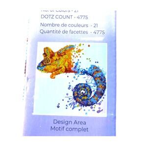 Diamond Dotz at Home Crafting Kit Master of Change DDAH8.146 Chameleon  OPEN BOX